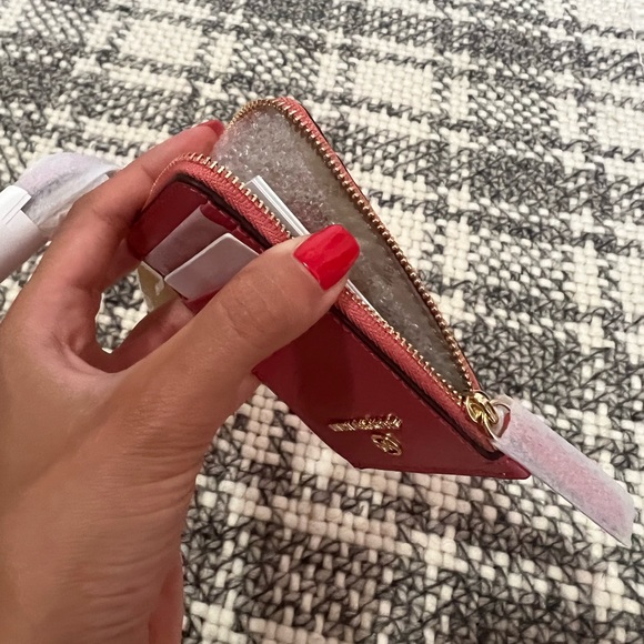 Michael Michael Kors Jet Set Charm Small Leather ID Lanyard Light Berry Sorbet - Picture 5 of 7